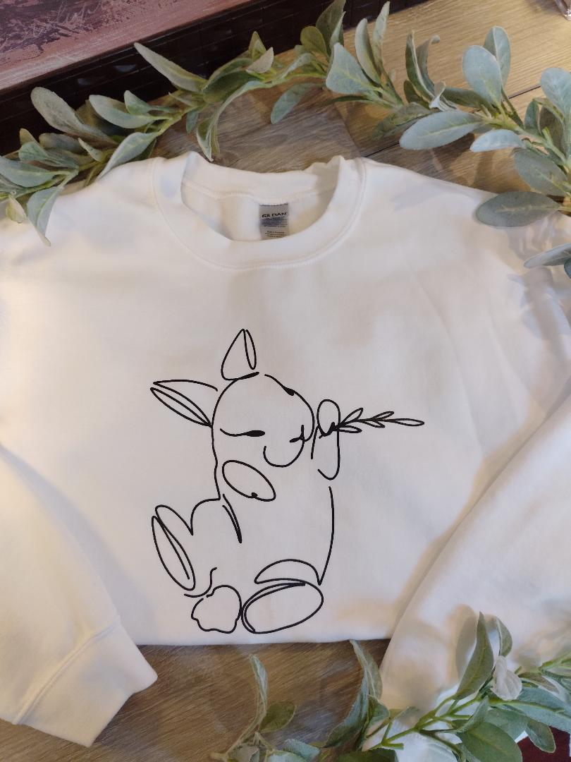 Bunny White Sweatshirt