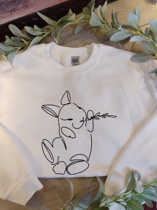 Bunny White Sweatshirt