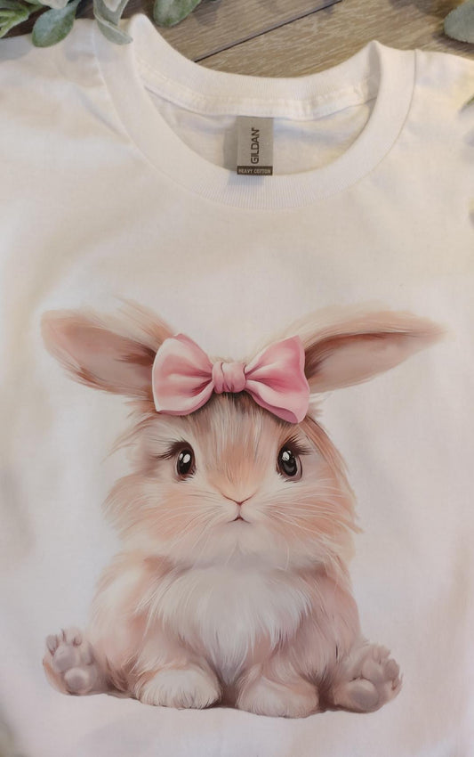 Pink Bow Bunny Sweatshirt